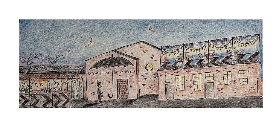 Rendering of The Umbrella showing the future arts hub at 280 Blake Street